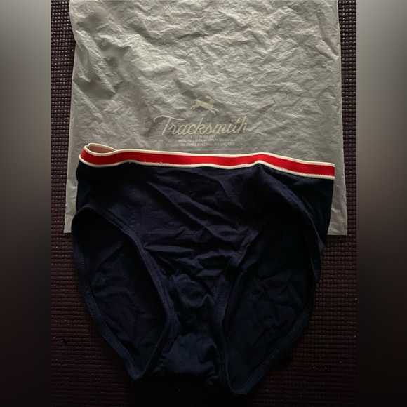 Tracksmith Women’s Merino Wool Lightweight Run Brief Underwear XS in Navy Blue - Picture 2 of 7